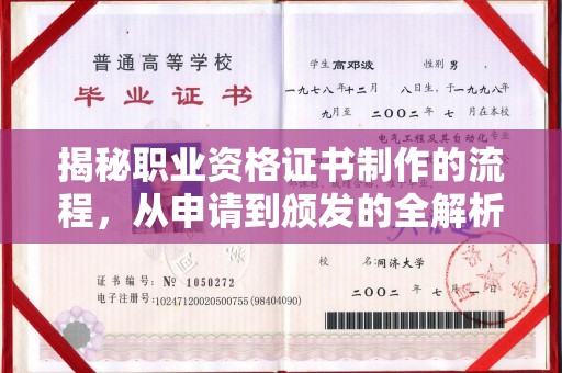 蓝田揭秘职业资格证书制作的流程，从申请到颁发的全解析